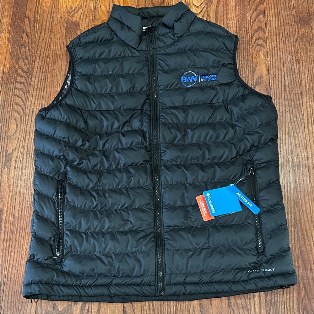 Columbia Black Quilted Mens Active Fit Puffer Vest size large
